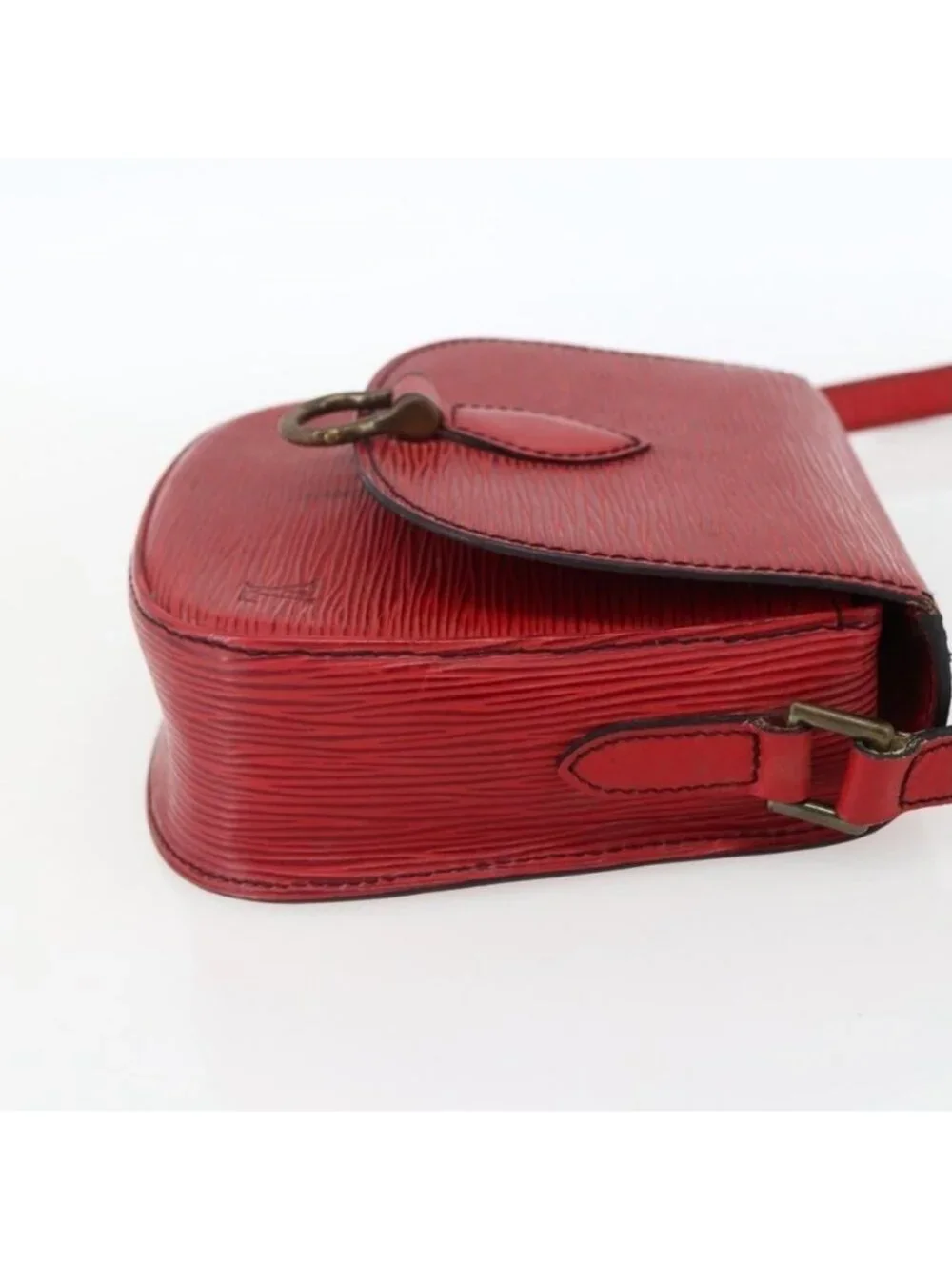 Authentic LOUIS VUITTON Epi Saint Cloud PM Shoulder Bag Red M52217 LV